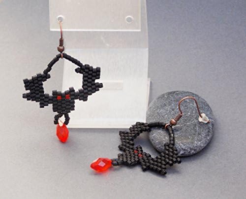 Handmade Halloween jewelry black bat halloween vampire gothic je goth horror witch