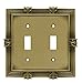 Franklin Brass 64470 Pineapple Double Toggle Switch Wall Plate/Switch Plate/Cover, Tumbled Antique Brass