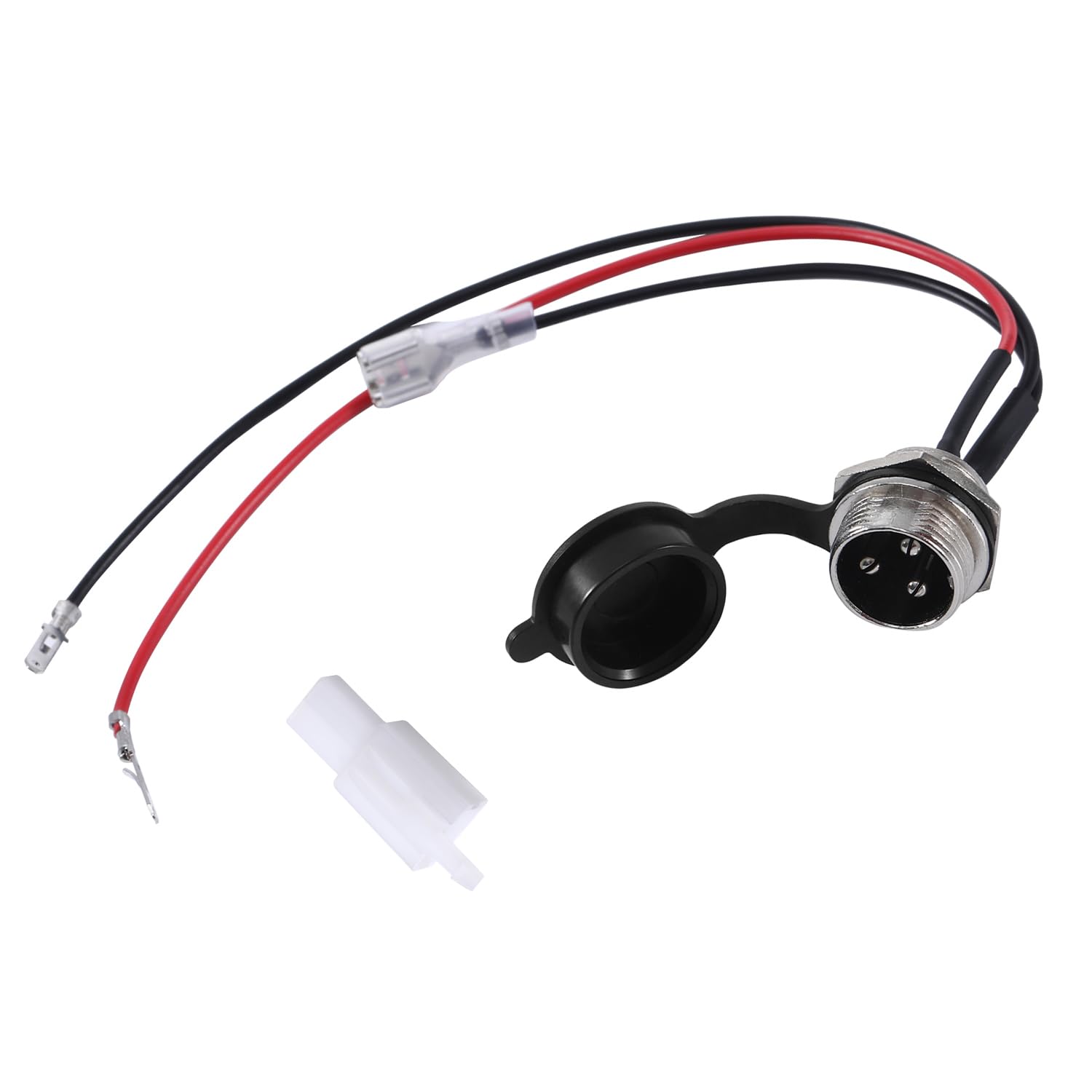 KAMIER 3 Wires Charger Port Replacement for Razor Crazy Cart XL DLX Shift Ground Force Drifter Go Cart Kart Dune Buggy E325 E300 E200 E175 E100 Kids Electric Scooter E-Scooter E-Bike Charging Parts