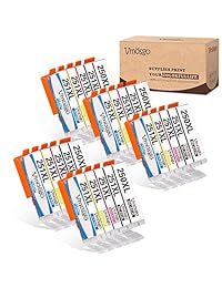 Vmosgo Compatible Ink Cartridge Replacement for Canon PGI-250XL CLI-251XL 250XL 251XL for Pixma MX922 MX722 MG7520 MG5520 MG5420 MG7120 MG6320 MG6620 MG5620 IX6820 IP7220 IP8720 Printer (25-Pack)