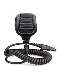 Retevis IP54 Micrófono de altavoz de hombro a prueba de agua con cable reforzado Compatible con Ailunce HD1 TYT MD-2017 MD398 Retevis RT82 RT87 RT83 Walkie Talkies (1 paquete)