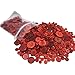 levylisa Assorted Red Buttons Mix, Small Medium Kids and Children Red Buttons in Red Color, Sewing, Dark Red Buttons for Arts and Crafts, Blood Red Color Buttons 500 PCS
