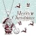 NinaQueen Santa Claus 925 Sterling Silver Pendant Necklace with Peace Sign, Jewelry Gifts for Her
