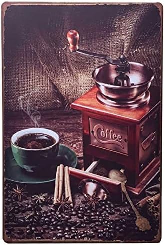 Nafico Metal Tin Signs Coffee Wall Art Decor Bar Tin Sign Home Decoration 8"x12"