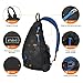 Mixi Sling Single Strap Shoulder Crossbody Backpack, 19-Inch (47.5x30x13)cm , Black n' Blue