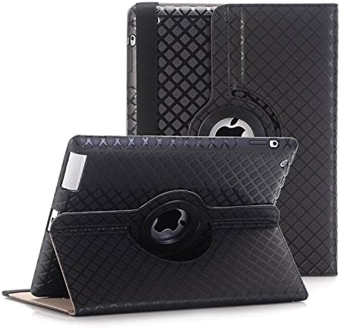 QBeau Ipad Case Cover with 360 Degree Rotating Stand Function for Ipad 2 [The 2nd Generation]/Ipad 3 [The 3rd Generation]/Ipad 4 [The 4th Generation],Black