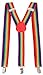 Livingston Suspenders for Men Cosplay Party Accessory Adjustable Elastic Rainbow Suspenders,Rainbow