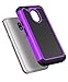 Mac Book Pro Charger USB C 96W USB C Charger Power Adapter Compatible Absorbing Dual Layer Protection Cover for Motorola Moto G4 Play (2016) - Purple (CCC)