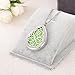 HOUSWEETY Aromatherapy Essential Oil Diffuser Necklace-Stainless Steel Locket Pendant,12 Refill Pads(Non-engraving)