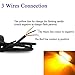 4PCS Ultra Thin Amber 4LEDs Warning Emergency Caution light Flash Strobe Light Bar Surface Mount For Car Van Truck Jeep Pickup,Motorcycle