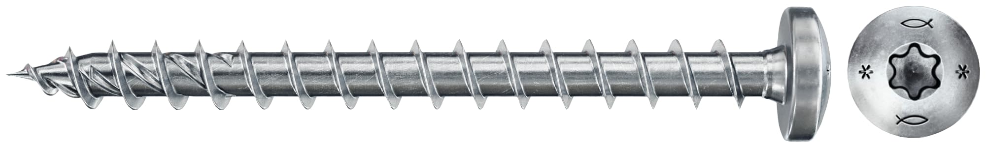 Power-Fast II Chipboard Screws 3.0 x 12 mm Pan Head with Inner Star TX Full Thread Galvanised Blue Passivated (Item No. 670056) Pack of 200 — image 1