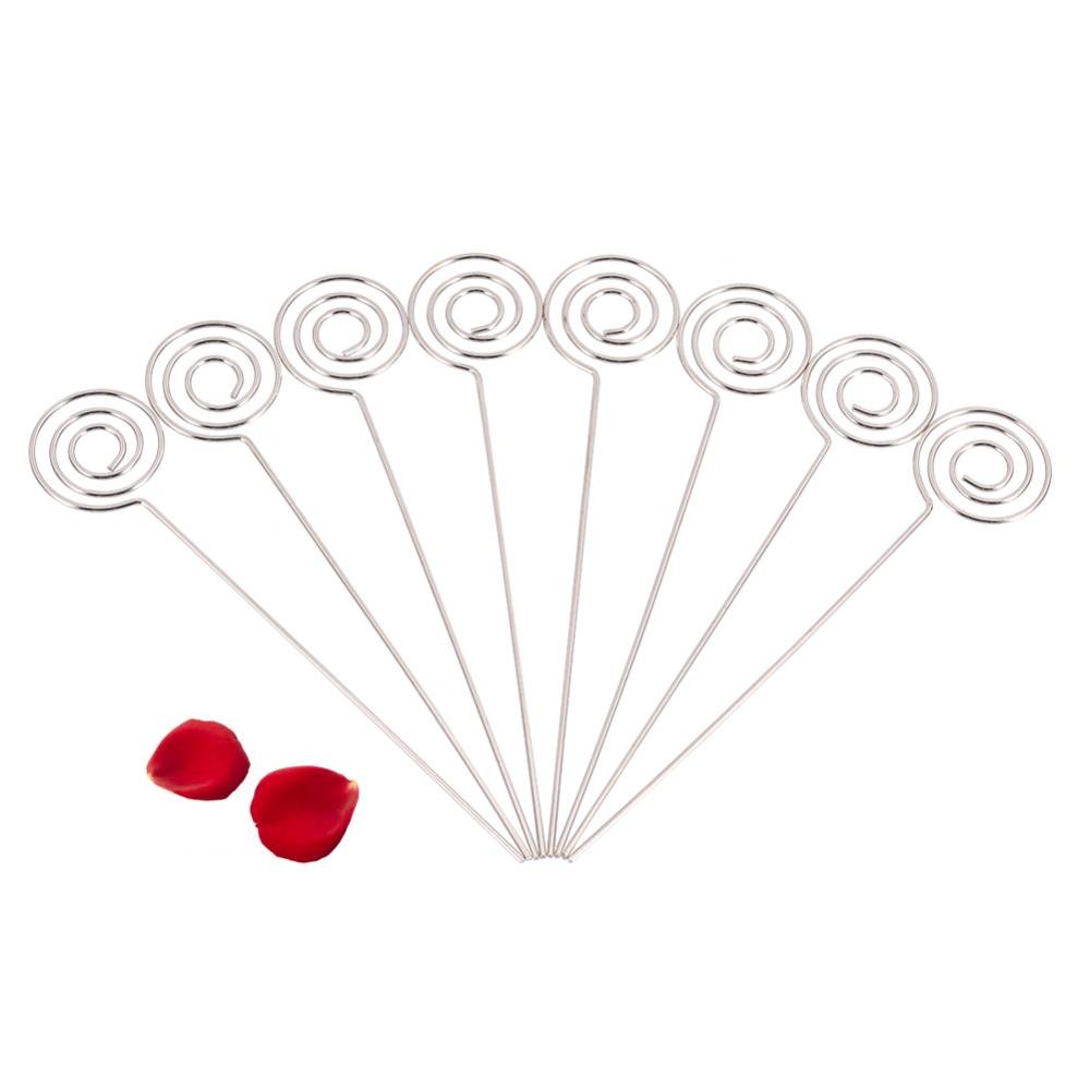 ZJchao Metal Memo Clip Holder, 50 Pcs, Circle Model, Tabletop, Modern, for offices, schools, supermarkets, kitchens, shelves, weddings, card holder, sticky notes, signs