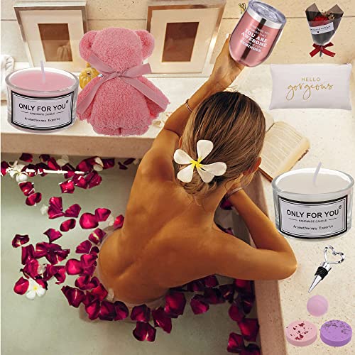 Birthday Gifts For Women, Relaxing Spa Gift Box Basket For Her Mom Sister Best Friend Unique Happy Birthday Bath Set Christmas Gift Ideas, Thank You Gifts for Women Who Have Everything