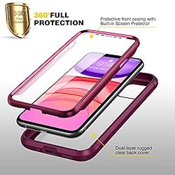 Diaclara Compatible with iPhone 11 Case, Full Body