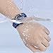 AZLAND Waterproof Swimming Frozen Sports Watch Boys Girls Led Digital Watches for Kids, Updated Version Three Alarms,Blue