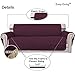 Easy-Going Reversible Couch Cover for 3 Cushion Couch Sofa Cover for Dogs Water Resistant Furniture Protector Cover with Foam Sticks Elastic Straps for Pet Cat (Sofa, Wine/Beige)