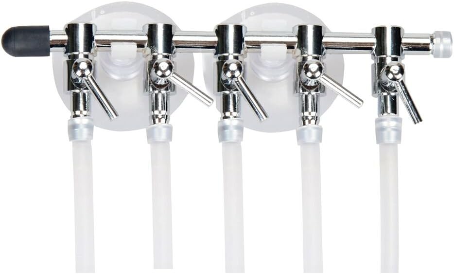Bornfeel Aquarium Air Flow Control Valve Lever 16 in 1 Kit 5-Way Air Pump Splitter & 5 Non-Return Check Valves & 10 Suction Cups for Fish Tank Pond - Image 3