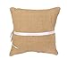 ULTNICE 20 x 20cm Hessian Burlap Wedding Ring Bearer Pillow Cushion (Brown)
