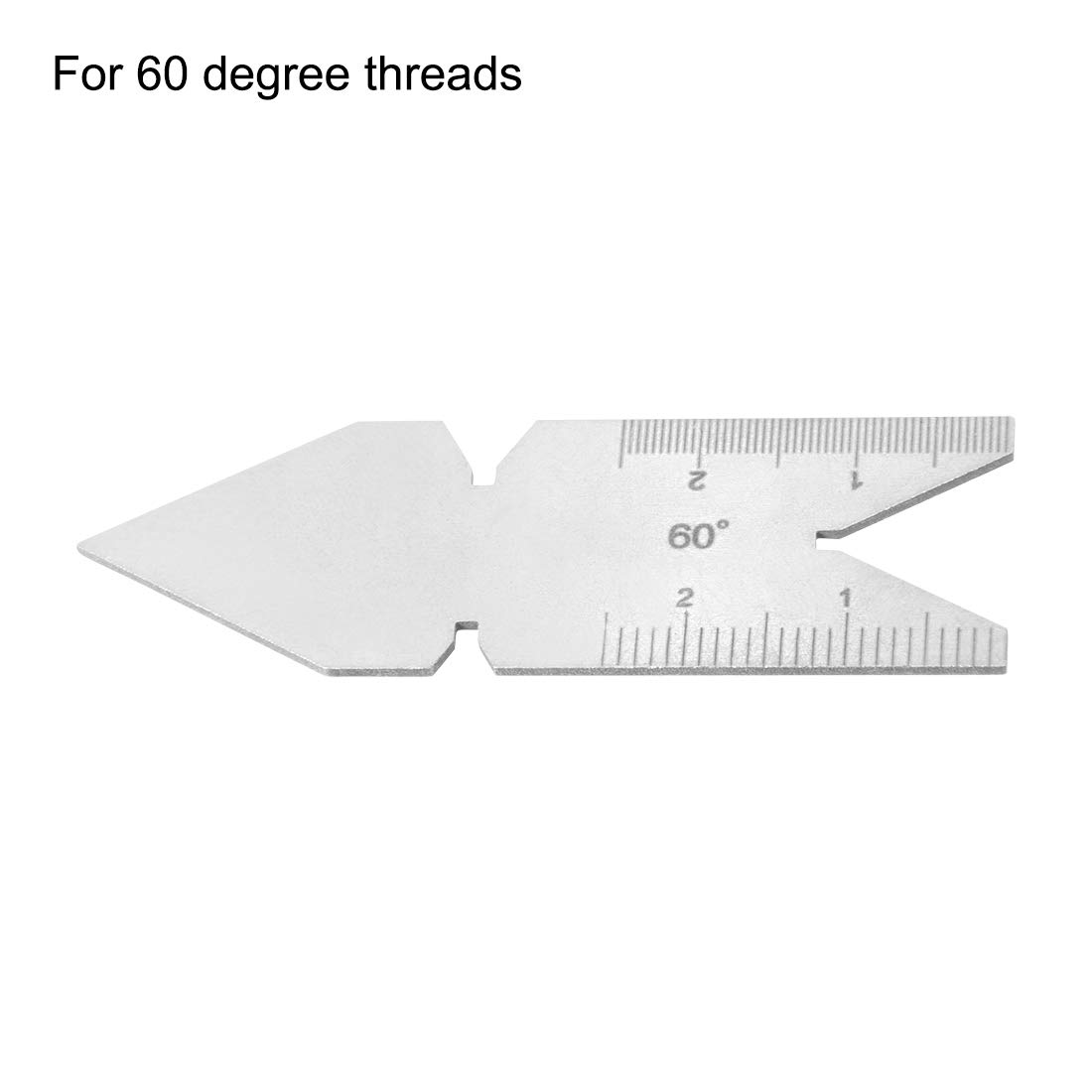 sourcing map Center Gauge 60 Degree Thread Pitch Gauge, Stainless Steel Screw Thread Measure Tool, Thread Pitch Increment 0.1/0.05mm - Image 3