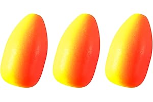 Alwonder 60-Pack Fishing Floats Bobbers Oval Bullet Foam Rig Floats Pompano Surf Ice Fly Fishing Trolling Fish Finder Bottom Live Bait Rigs Float for Bass Trout Walleye Crappie Redfish Bluegill