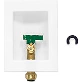 EFIELD Push-fit Pre-Assembled Ice Maker Outlet Box, 1/2-Inch Push-Fit Connection with Installed 1/4-Turn Ball Valve, White,(I