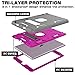 TOPSKY Case for New iPad 9.7 2018,iPad 6th/5th Generation Case,Three Layer Shockproof Defender Protective Case Cover for Apple iPad 9.7 2017/2018 A1893 A1954 A1822 A1823,Grey Pink