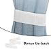 Linen Sheer Rod Pocket Curtain Panels Natural and Draped Window Draperies & Curtains Sheer Living Room Curtains for Bedroom, Bluestone Ombre Two Tone, 2 Panels