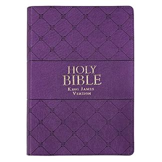 KJV Holy Bible, Super Giant Print Faux Leather Red Letter Edition - Ribbon Marker, King James Version, Purple