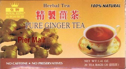 Pure Aged Ginger Tea (20 Tea Bags) - Sugar Free, Caffeine Free