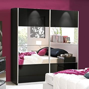 Canterbury Chelsea 2 Door Partly Mirrored Sliding Wardrobe