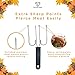 Turkey Lifter Forks - Set of 2 Stainless Steel Turkey Lifters with Slip Resistant Grip. Doubles as a Carving Fork. Will Not Bend or Break.