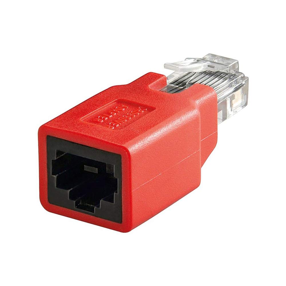 Goobay 68912 5e RJ45 Cross-Over Modular Adapter, CAT 5e, red