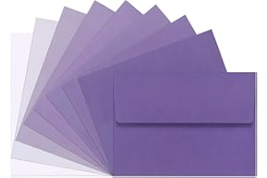 INDIGOCASE Purple 5x7 Envelopes - 18 Pack Self Seal A7 Gradient Fade Out Envelopes for Invitations, Letters, Photos, Thank You Cards, Wedding