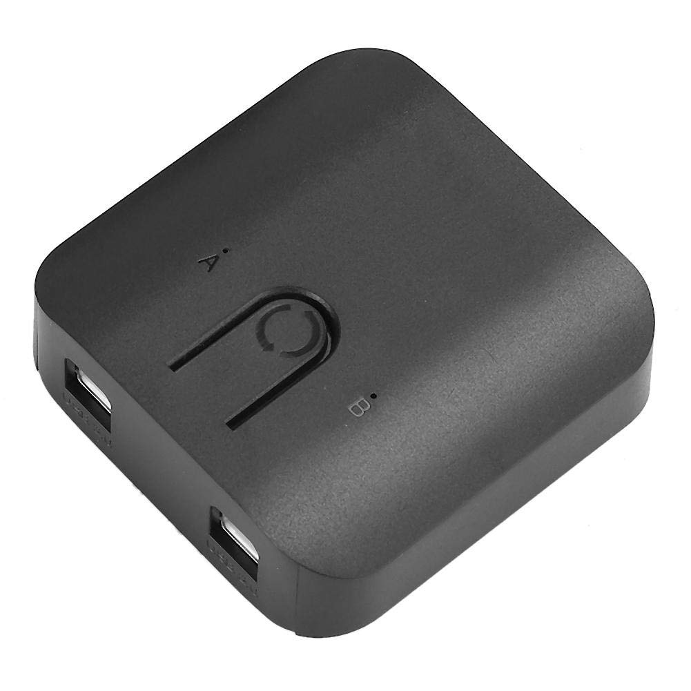 ASHATA USB Sharing Switch, USB Printer Switcher 2-Port Switcher 2-in 1-out Splitter, USB 2.0 Peripheral Switcher Adapter Box 2 Computer Share for Printer Scanner, for WINDOWS/OS/XP/LINUX