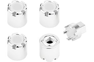 TCRC 4PCS Aluminum M4 Nut Wheel Rim Center Cap Manual Locking Hubs for 1/10 RC Crawler Car Traxxas TRX4 Axial SCX10 D90 Tamiya MST Redcat