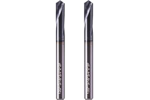 BestParts High Performance 2Pcs Solid Carbide Spotting Drill - AlTiN Coated, 120 Degree, 2 Flute, Spot Drill, 3/16" Shank Diameter, 3/4" Flute Length, 2" Overall Length