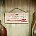Not All Who Wander are Lost Arrow Feather 5 x 10 Wood Plank Design Hanging Sign