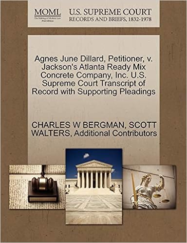 Agnes June Dillard, Petitioner, V. Jackson's Atlanta Ready Mix Concrete Company, Inc. U.S. Supreme Court Transcript of Record with Supporting Pleadings