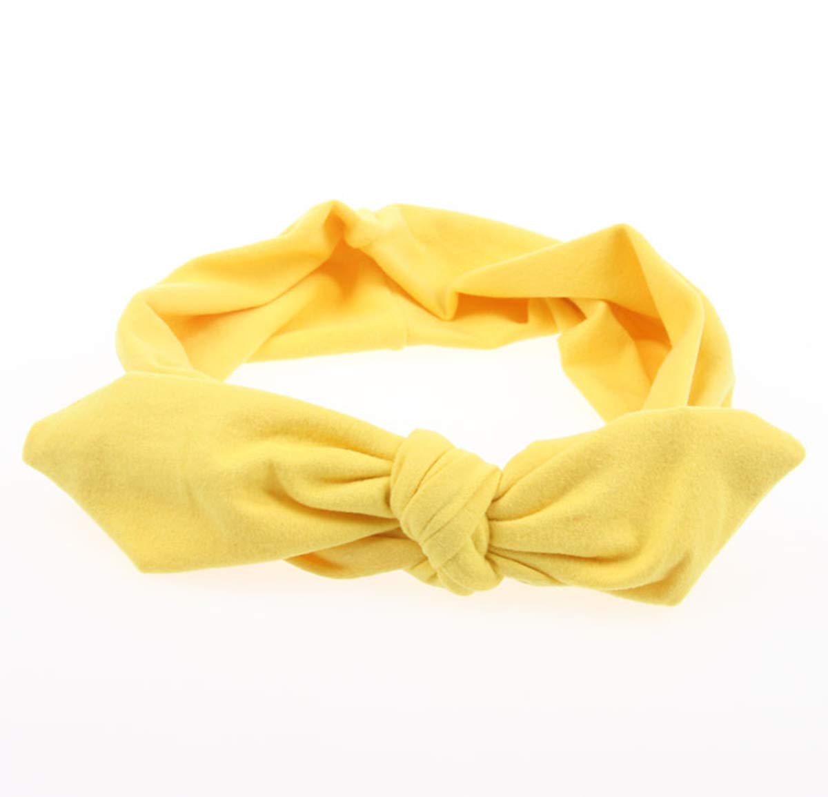 KAEHA SUN-074-07 1 Solid Color Classic Elastic Hair Band for Women, Yellow