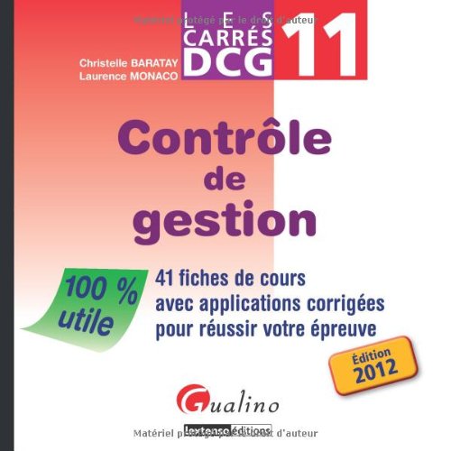 les carrés DCG 11 ; contrôle de gestion by (Paperback)