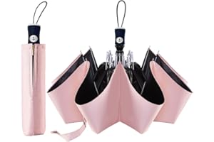 DBA FDJASGY UV Sun Umbrella Compact Folding Travel Umbrella Auto Open and Close for Windproof, Rainproof & 99.9% UV Protection Parasol with Black Anti-UV Coating