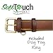 Soft Touch Collars Padded Leather Dog Collar, Large Brown, Real Genuine Leather, 24