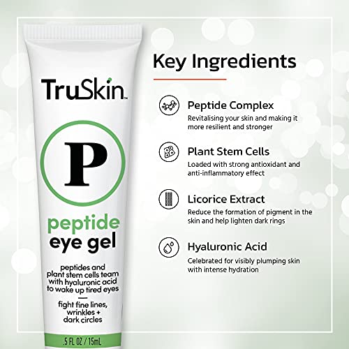TruSkin Eye Gel Advanced Formula, Plant Based with Hyaluronic Acid and