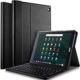 IVSO Acer Chromebook Tab 10 Tablet Case with Keyboard - Ultra Lightweight Portfolio Detachable Wireless Keyboard Front Prop Stand Case/Cover for Acer Chromebook Tab 10 Tablet (Black)