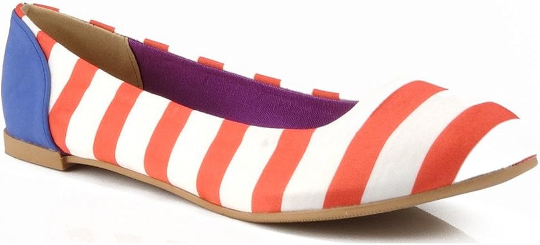 striped ballet flats