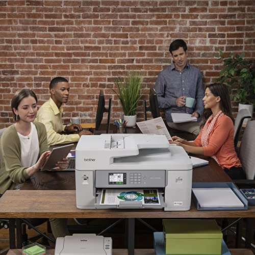 Brother MFC-J6555DW INKvestment Tank Color Inkjet All-in-One Printer with up to 1 Year of Ink in-box1 and 11” x 17” Print, Copy, scan, and fax Capabilities,White