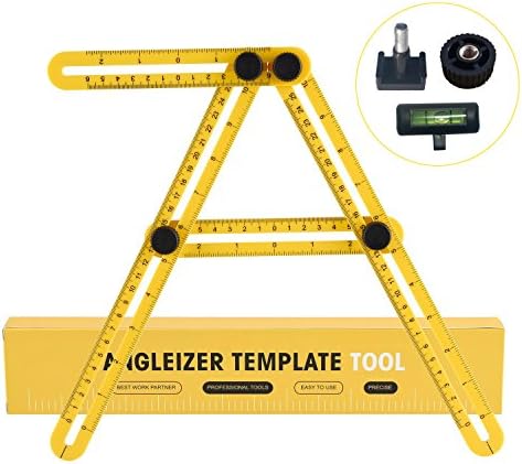 Angleizer Template Tool Free Professional Mini Levels, AIMEI Accurate and Durable Multi Angle Ruler Measures All Angles and Forms for Handymen, Builder, Craftsmen , DIY-ers