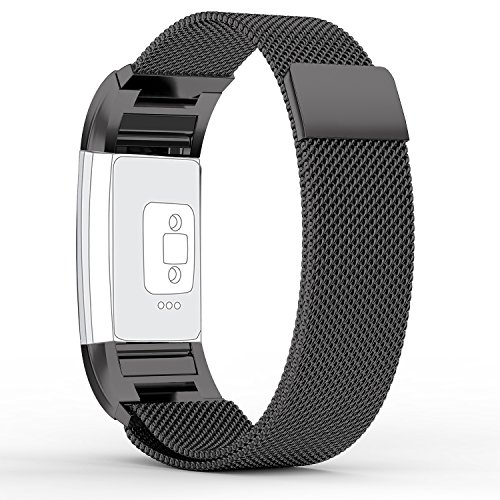 For fitbit charge 2 Bands,TreasureMax Stainless Steel Replacement Accessory Bracelet Band,Large,Small,Metal Bands for Fitbit Charge 2/Charge 2 bands/Fitbit charge 2 Bands(No Tracker)