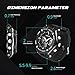 ETEVON Men’s ‘Captain’ Stylish Outdoor Sport Watch with Thicken Silicone Strap - 30m Waterproof - EL Luminous - Multifunction - Dual Time Display - Quartz Analog Digital Wrist Watches for Men - Black