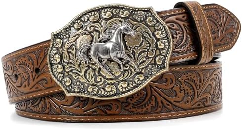Silver Creek Leather Embossed Brown Belt 30 Silver Creek Collection Men main image 3
